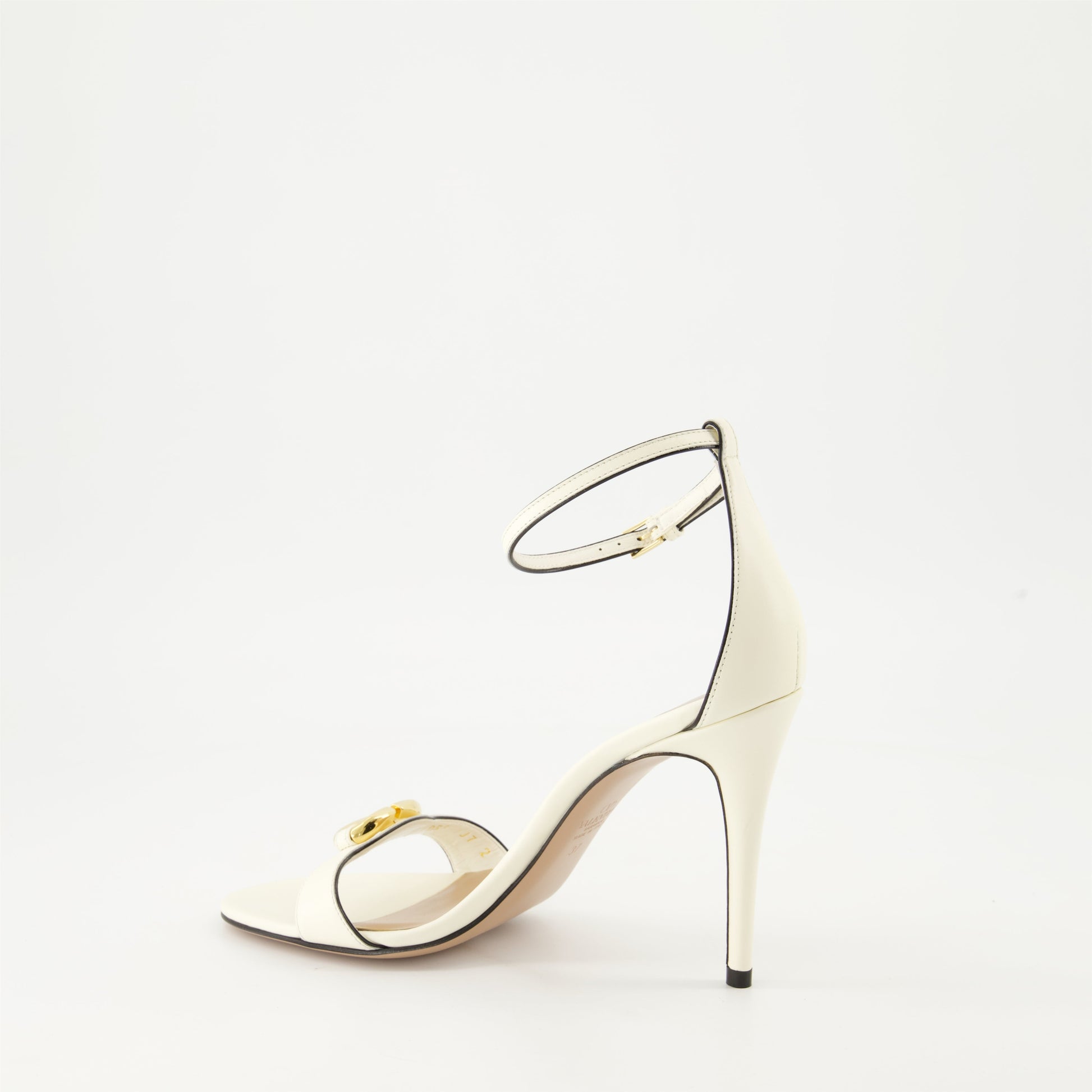 Valentino sandals, white leather heels, heeled sandals, luxury footwear, designer sandals