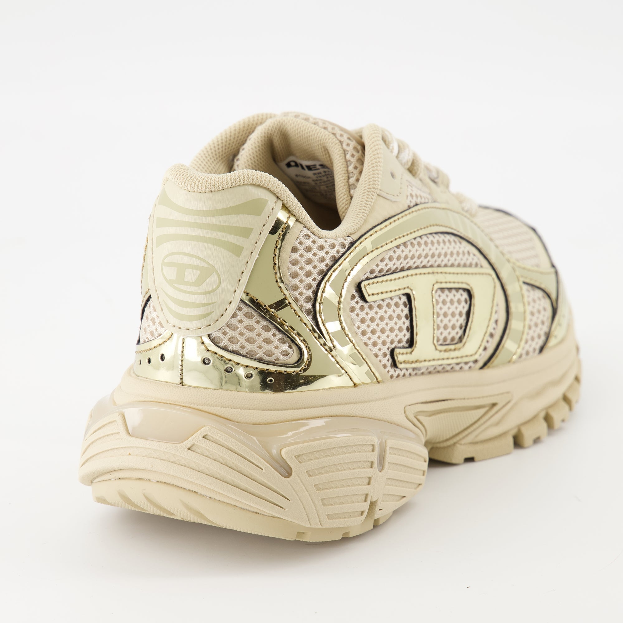 Diesel sneakers, breathable mesh footwear, modern sneaker design, S-Pro-V-Dense Low, beige casual shoes