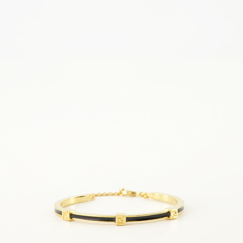 Imagen de la pulsera Forever Fendi en dorado y negro de Fendi para mujeres - Temporada primavera-verano 2026 - Vista frontal