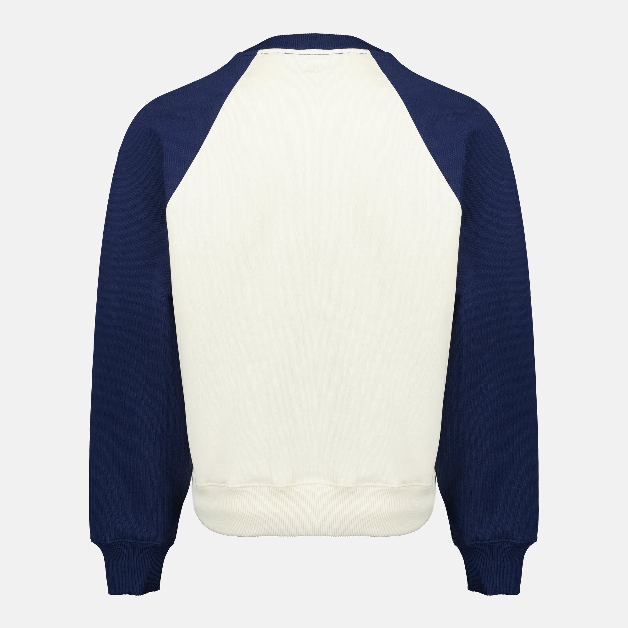 Image of Sweatshirt ami de coeur tissé bleu et blanc by Ami PARIS for Unisex - Season Spring-Summer 2026 - Back View