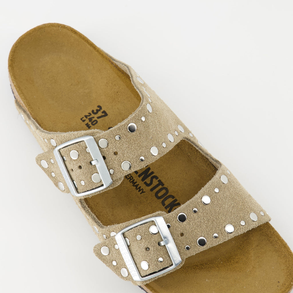 Birkenstock sandals, Arizona Rivet, waterproof leather sandals, comfortable summer footwear, anatomical footbed sandals
