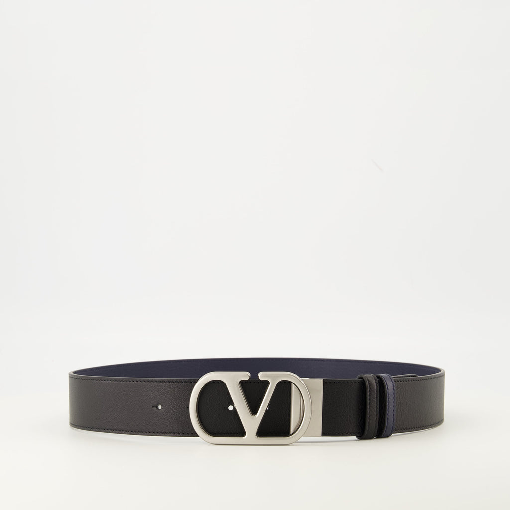Valentino Garavani belt, Reversible belt, VLogo accessory, Luxury belt, Adjustable leather belt