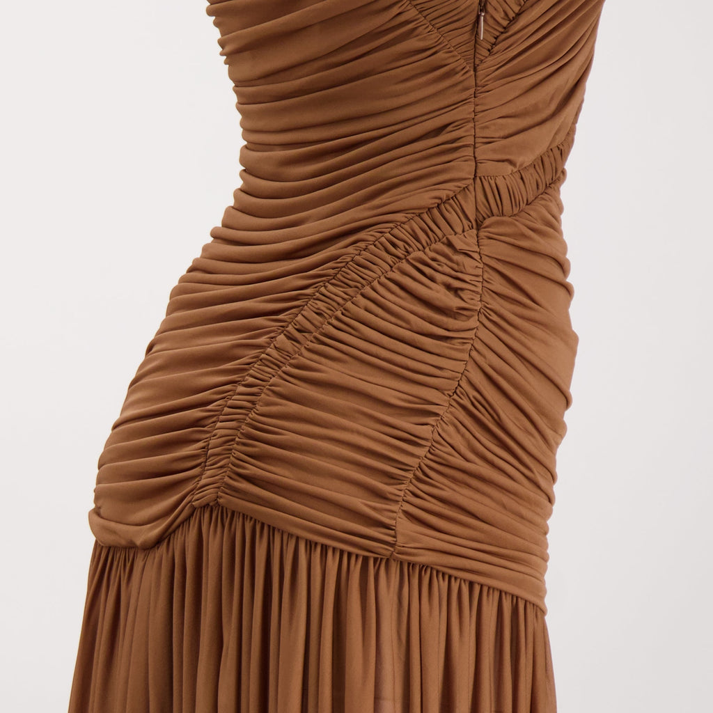 Image of Theron Pleated Dress by Christopher Esber for Women - Season Spring-Summer 2026 - Detail View 2