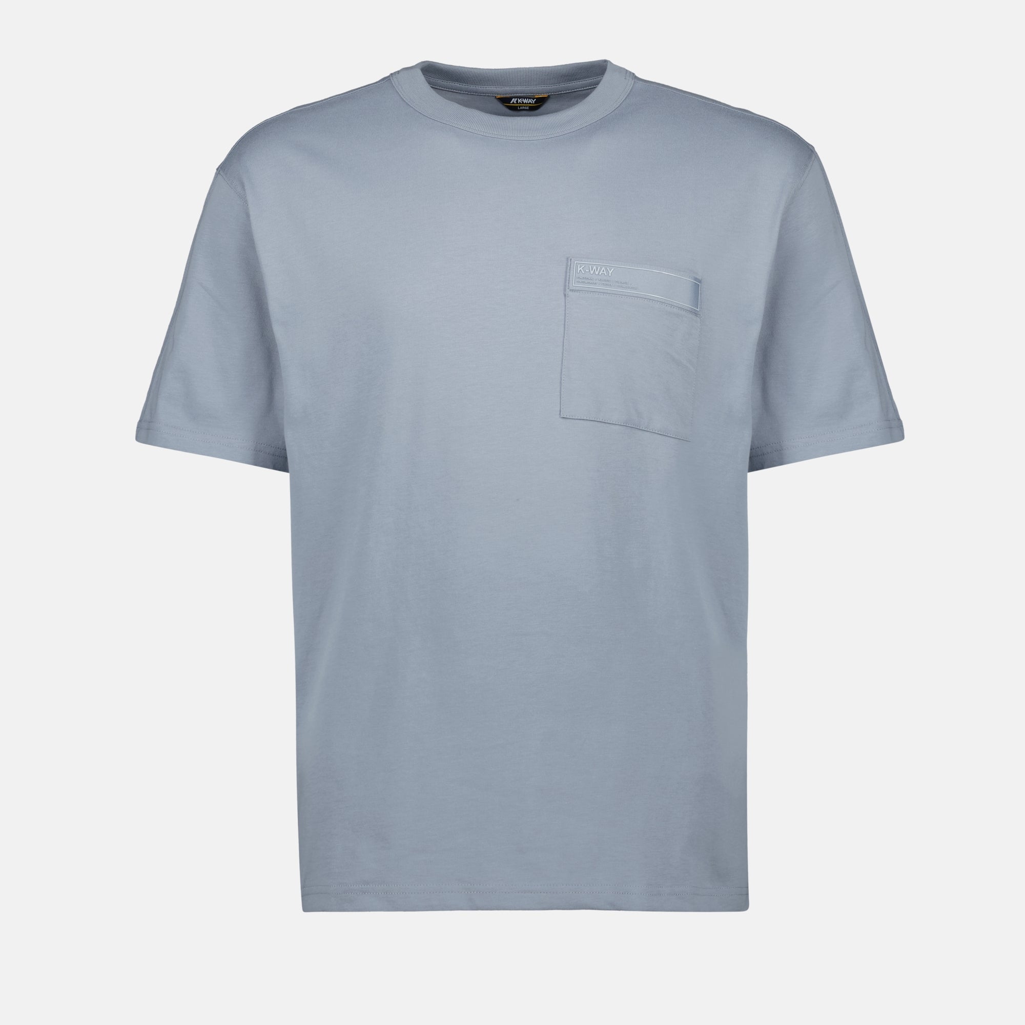 K-Way T-shirt, cotton jersey T-shirt, stylish pocket T-shirt, grey T-shirt, contemporary casual wear