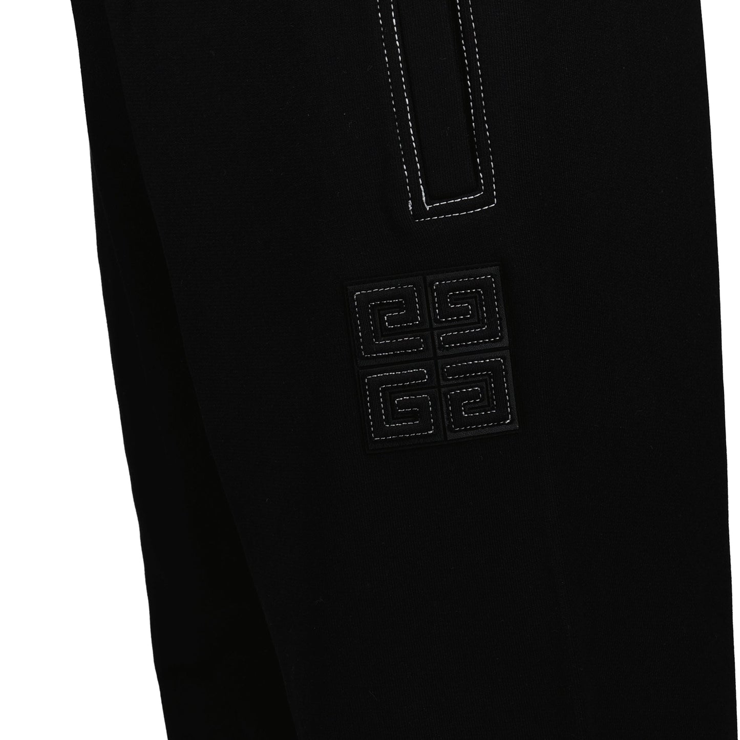 black cotton jogging pants, embroidered logo pants, straight fit joggers, men's casual pants, designer cotton joggers