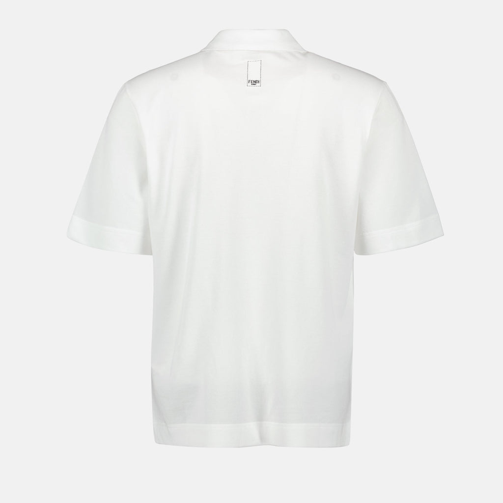 White Embroidered Polo Shirt
