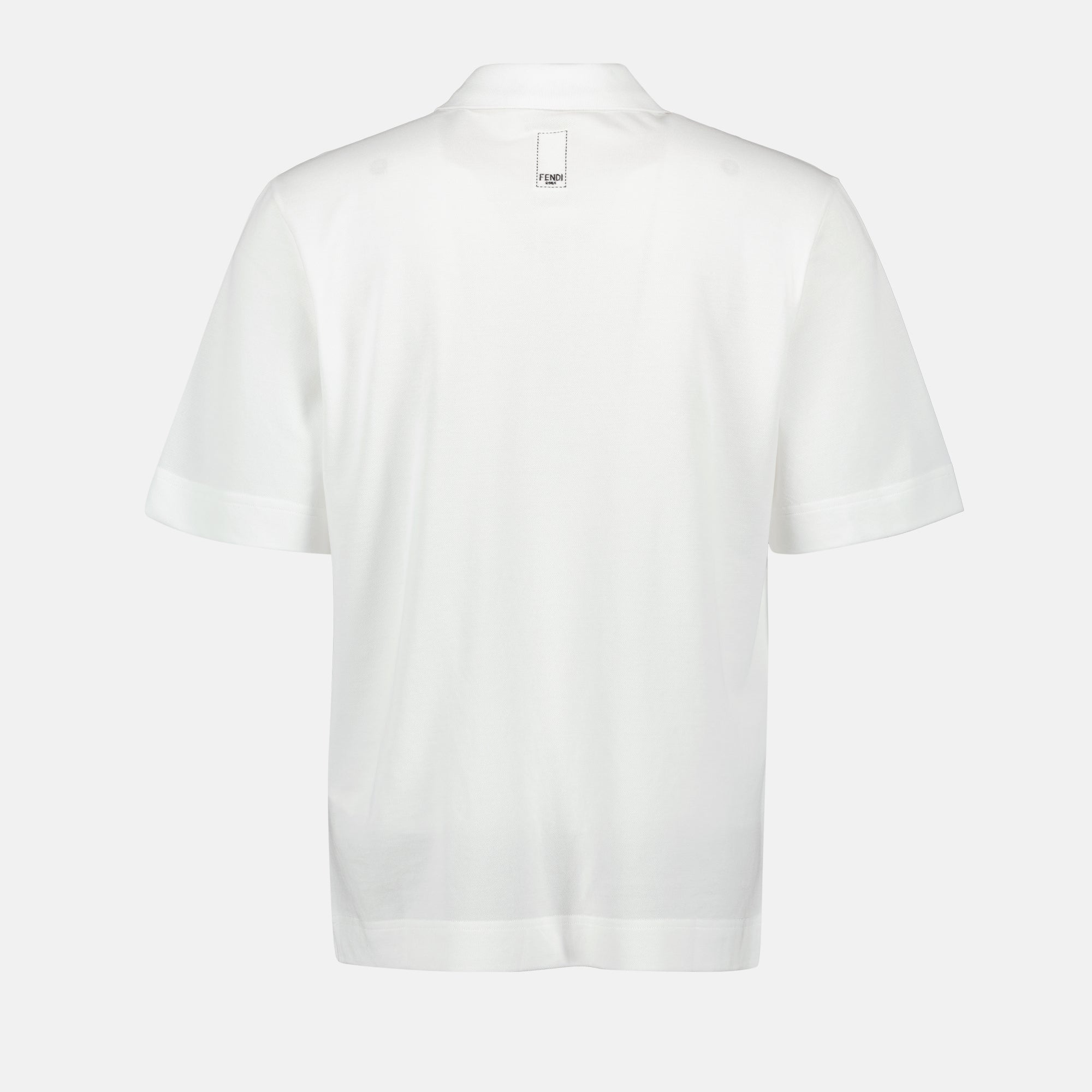 White Embroidered Polo Shirt