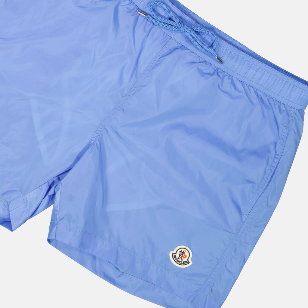 swim shorts, Moncler swimwear, blue swimwear, men's swim shorts, nylon swim shorts
