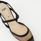 Fendi heels, Colibrì Lite FF, pointed toe shoes, black heels, designer footwear