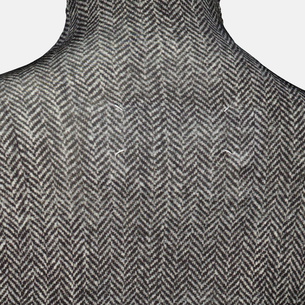 Body in viscosa con motivo chevron
