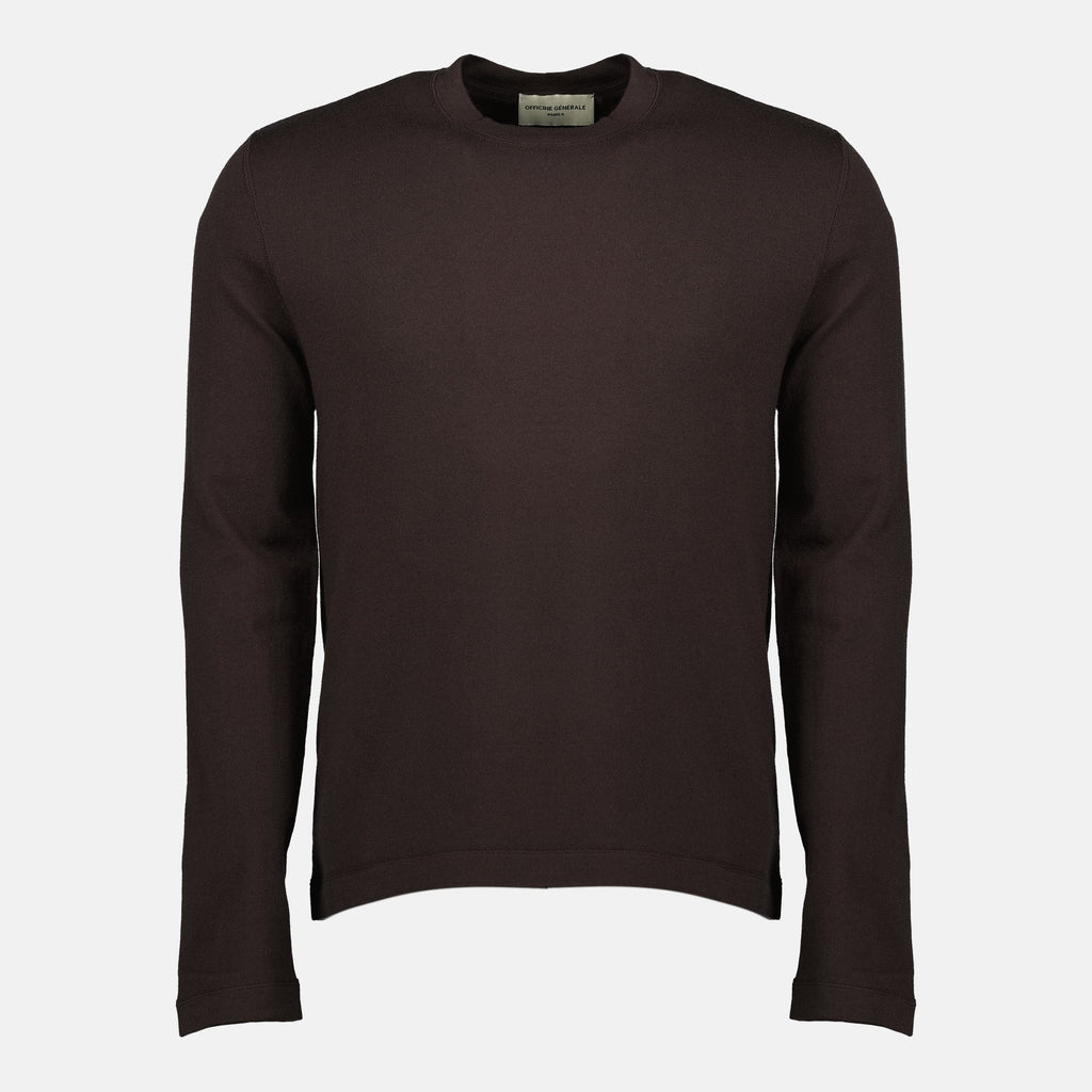 brown long sleeve t shirt officine generale men 15618305327484