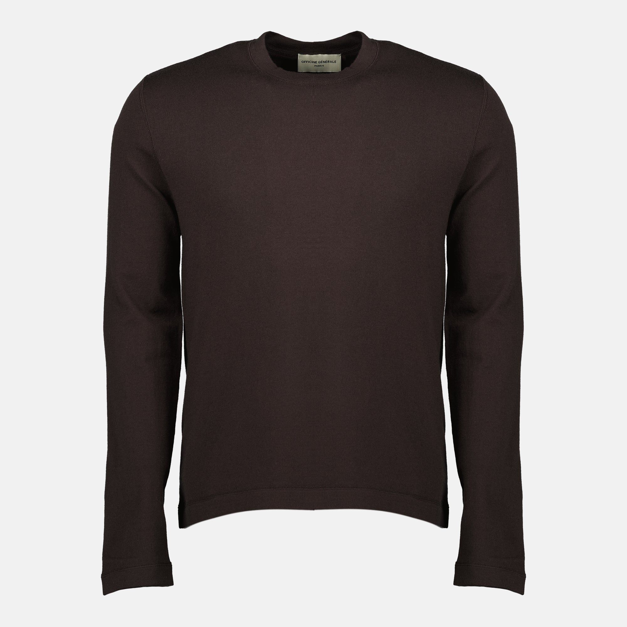 brown long sleeve t shirt officine generale men 15618305327484