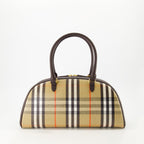 Burberry Bowling Bag, Check Bag, Luxury Accessories, Modern Handbag, Fashion