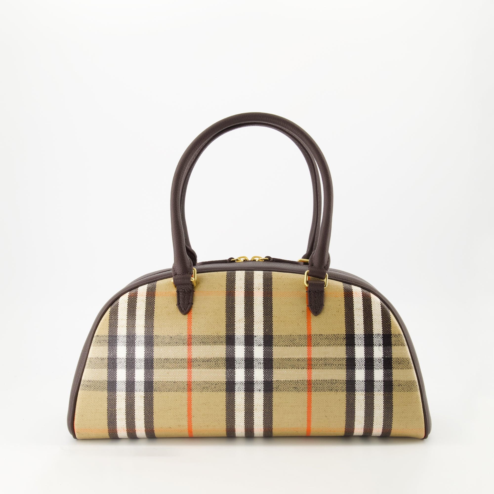 Burberry Bowling Bag, Check Bag, Luxury Accessories, Modern Handbag, Fashion
