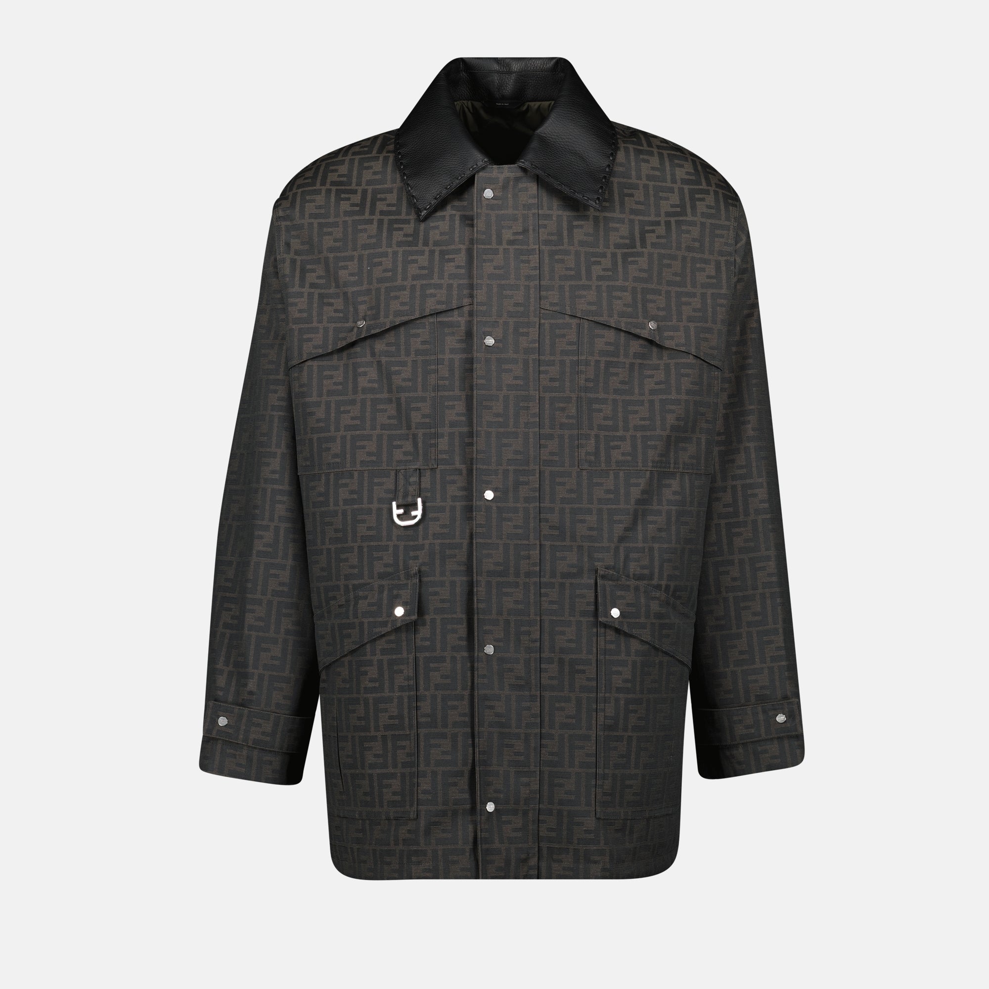 Image of FF Print Blouson Jacket by Fendi for Men - Season Autumn-Winter 2024 - Front View