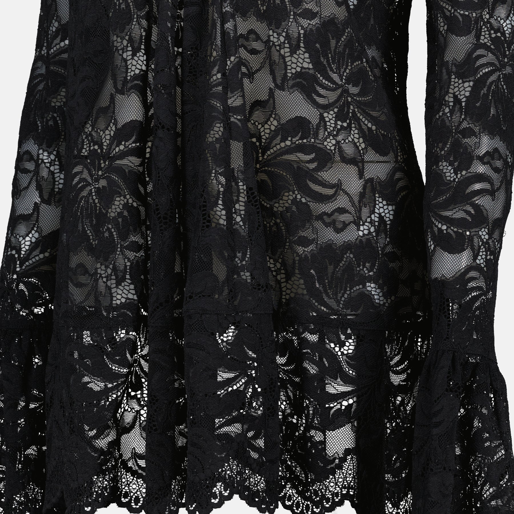 Women's 2024 black lace blouse