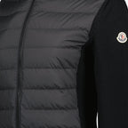Moncler cardigan, bi-material cardigan, wool polyester blend, Autumn-Winter 2025, elegant women's outerwear
