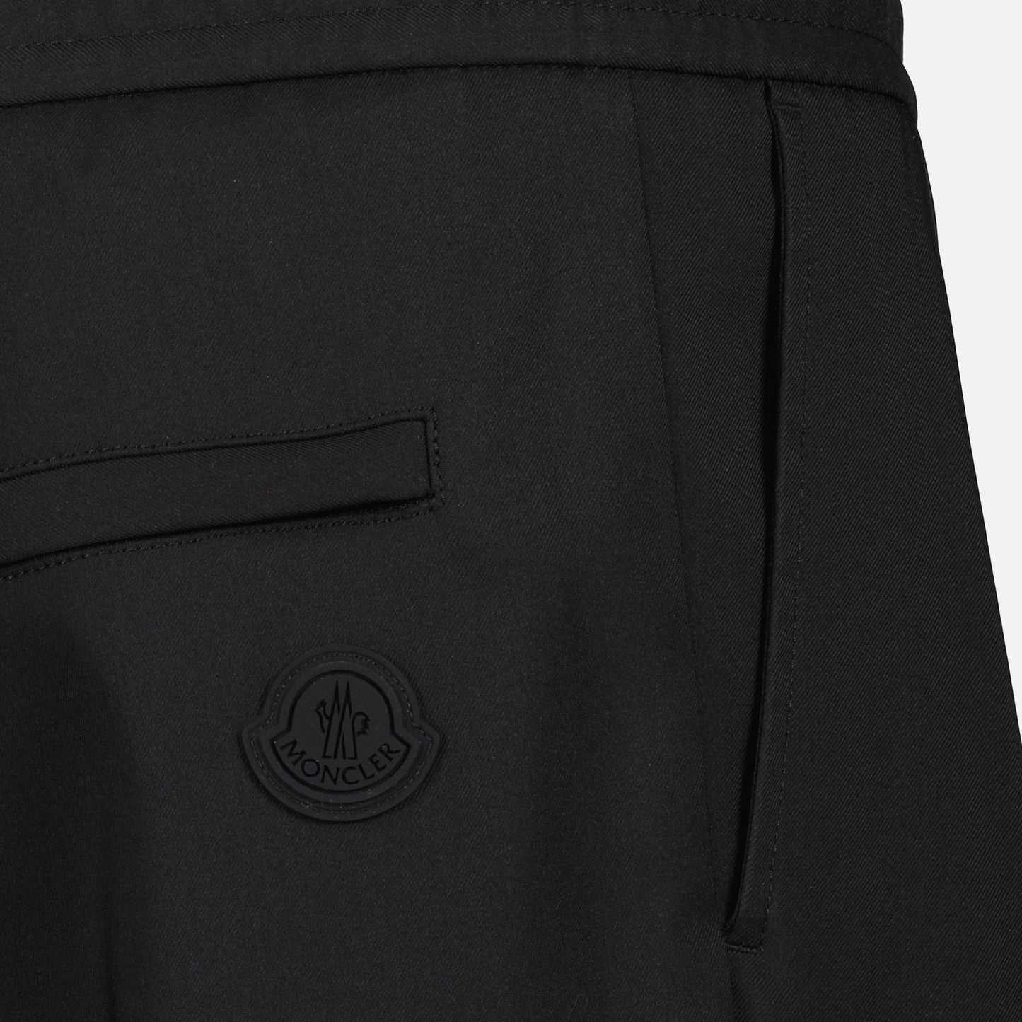 black jogger pants, Moncler pants, straight fit joggers, designer jogger pants, Autumn-Winter 2024