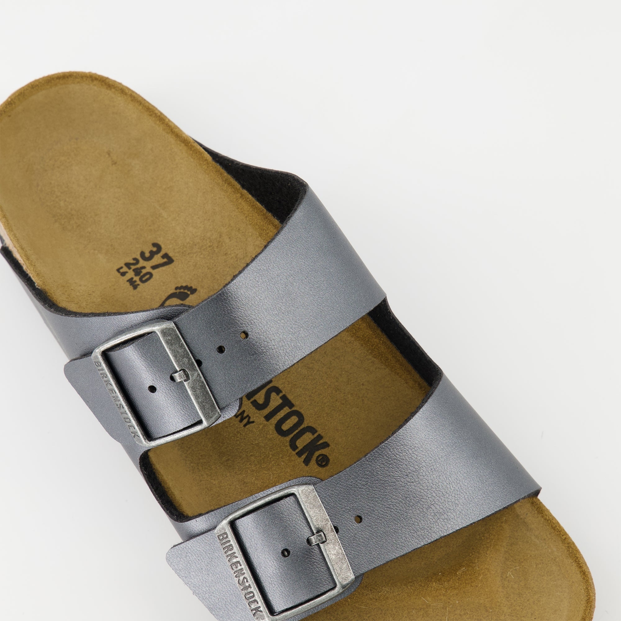 grey sandals, metallic leather sandals, comfortable sandals, adjustable straps, Spring-Summer collection