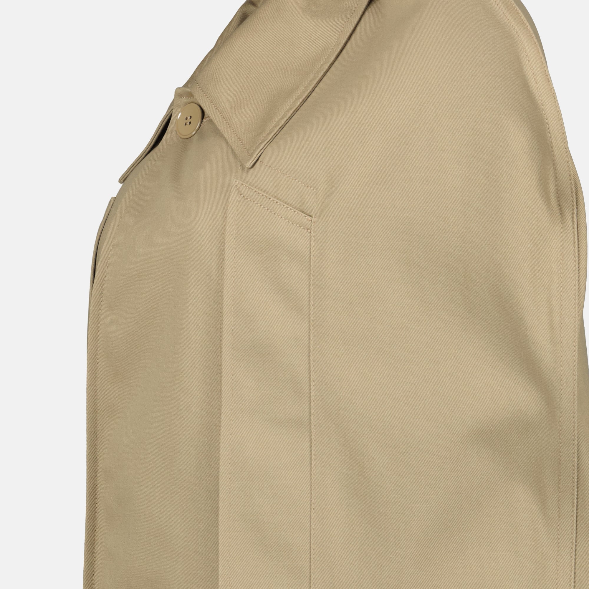 Cappotto Cappa Impermeabile in Cotone Beige