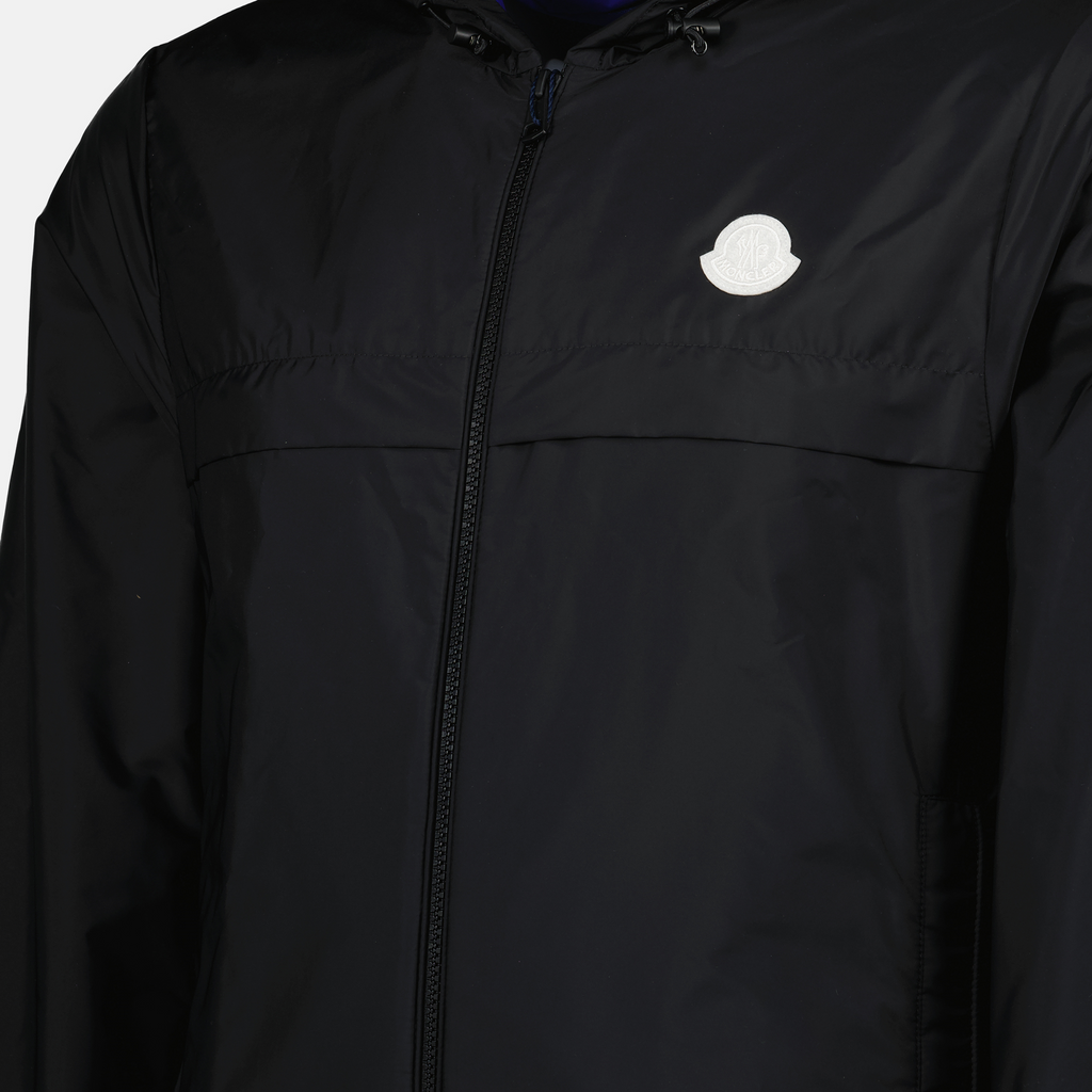 Rifeo jacket, black nylon jacket, Moncler outerwear, stylish jackets, men's coats