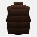 Image of Brown Corduroy Puffer Jacket by Prada for Men - Season Autumn-Winter 2025 - Detail View 2