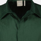 Oblique Green Silk Shirt