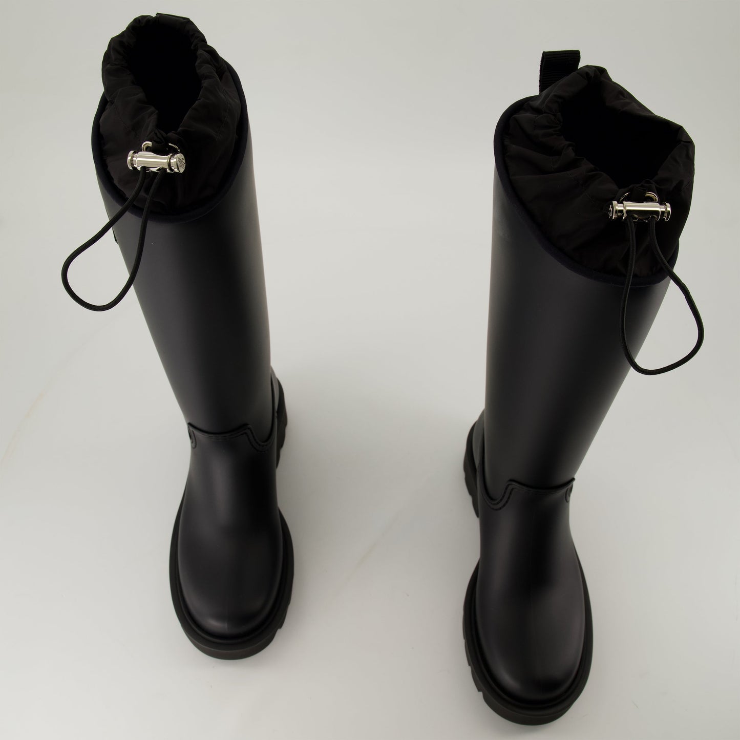 Rain boots, Moncler footwear, waterproof boots, stylish rain gear, black boots