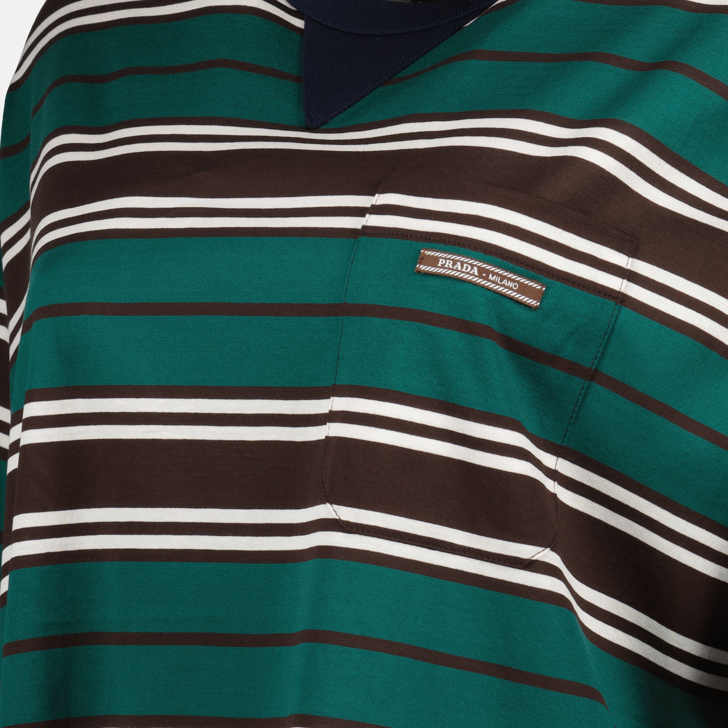 striped t-shirt, casual wear, Prada, cotton t-shirt, Spring-Summer collection