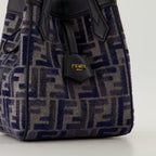 Fendi mini bag, Origami bag, blue handbag, FF pattern, luxury accessory