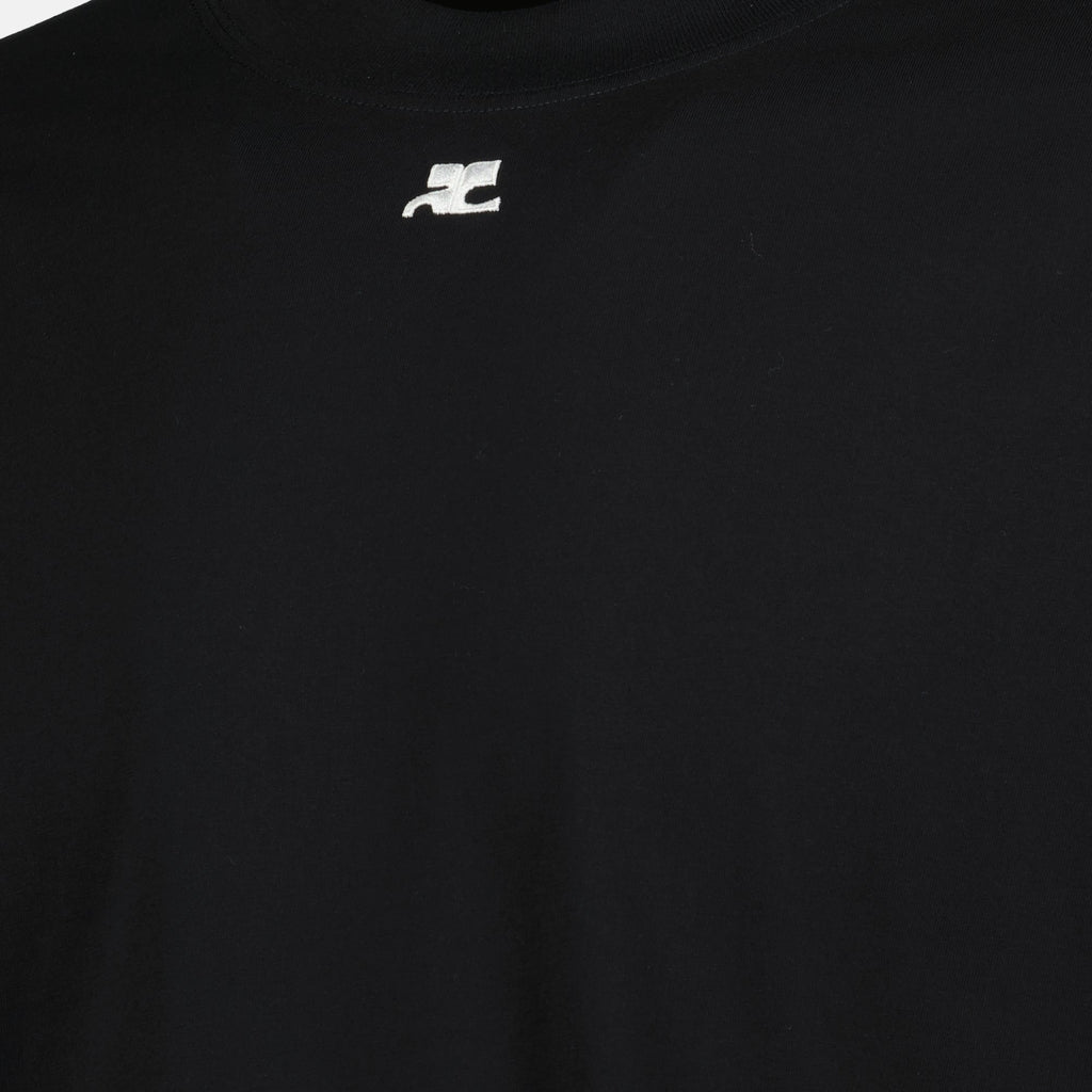 oversized black t shirt courreges men 15468446417276