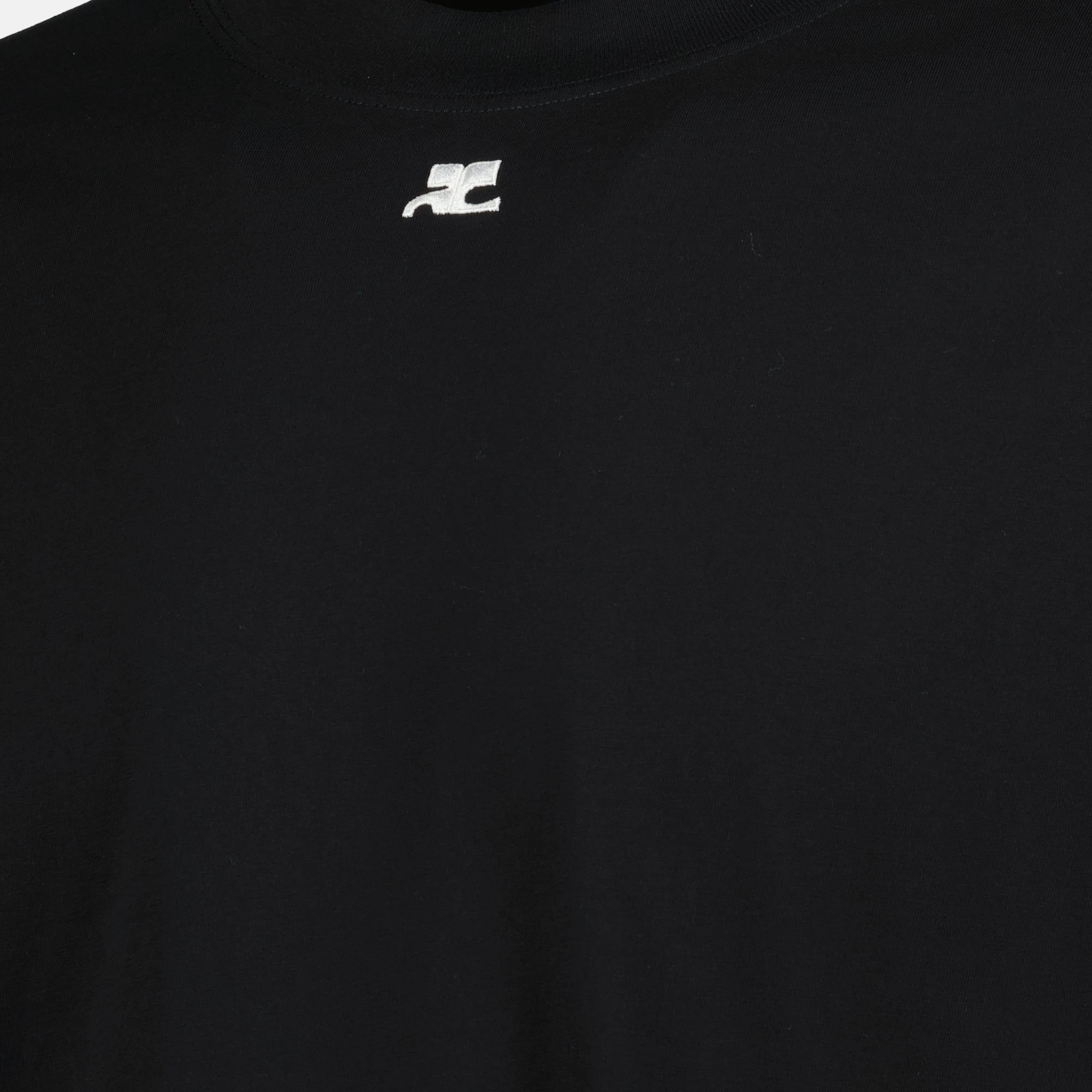 oversized black t shirt courreges men 15468446417276