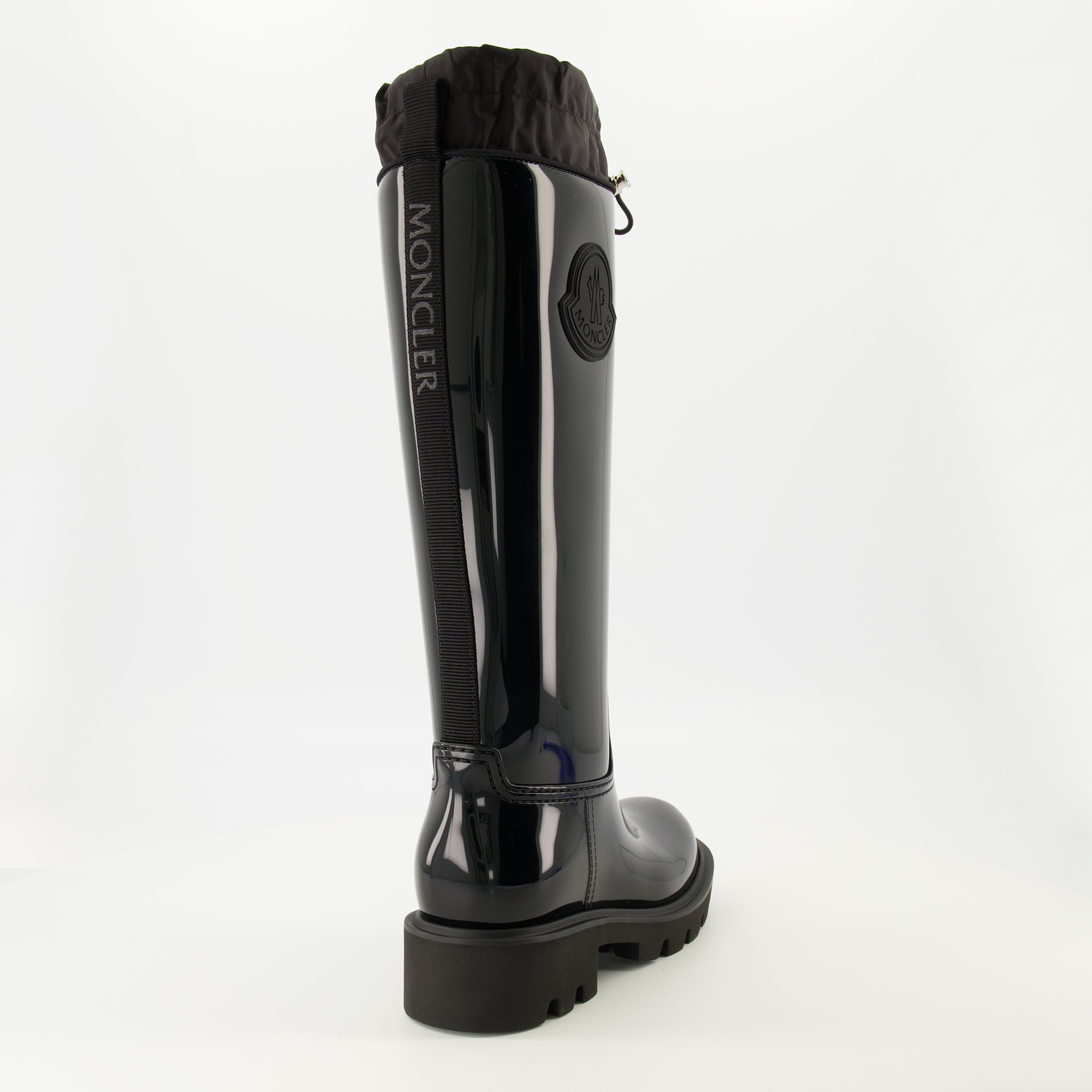 Image of Kickstream Black Rain Boots by Moncler for Women - Season Spring-Summer 2026 - Back View