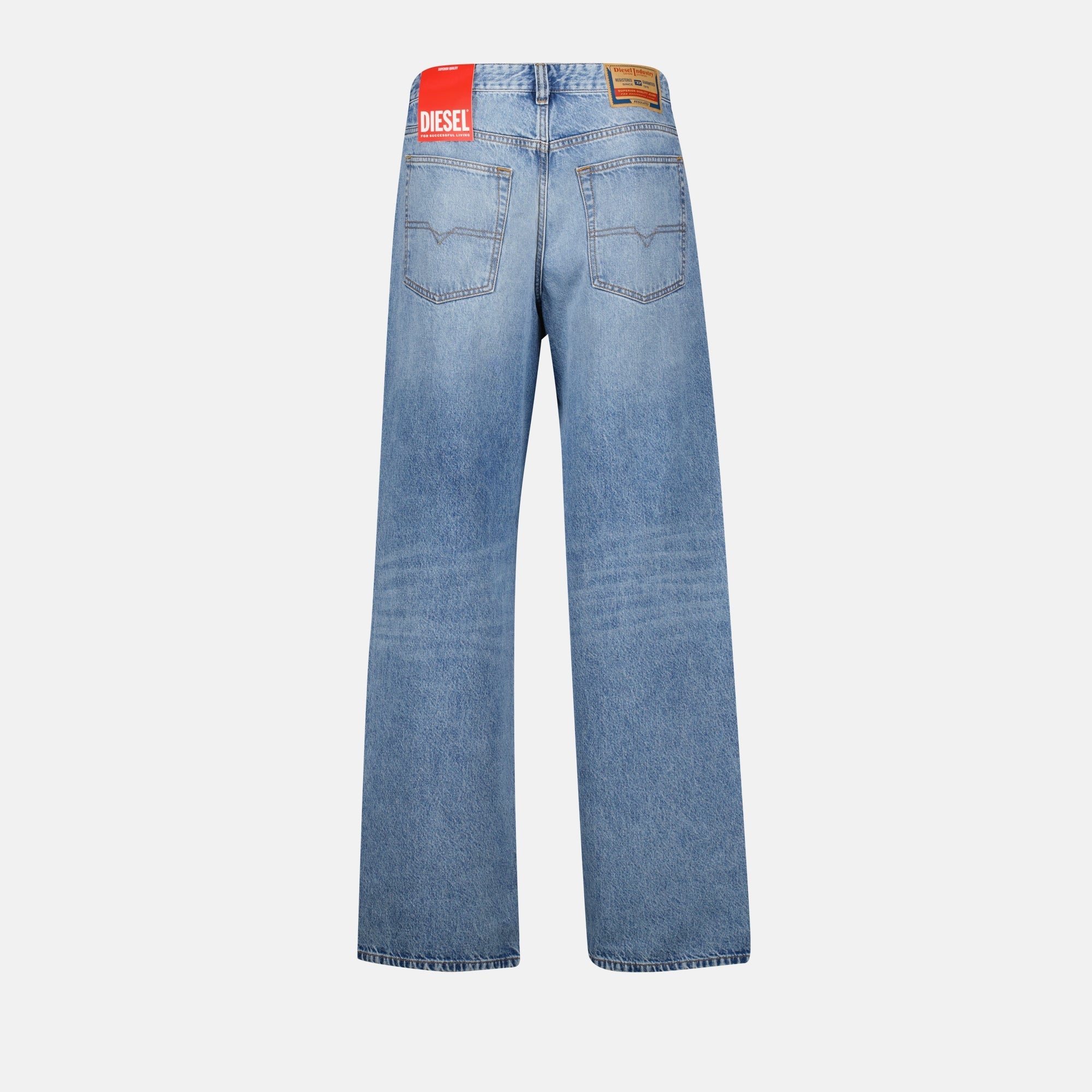 Image of Light Blue Straight Jeans by Diesel for Men - Season Spring-Summer 2025 - Product detail view 1