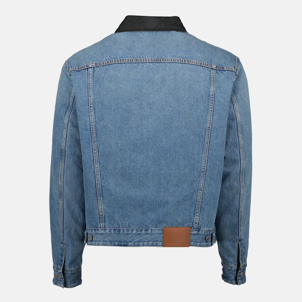 Imagen de la chaqueta de mezclilla Cannage reversible de Dior para hombres - Temporada Primavera-Verano 2026 - Vista de detalle 1