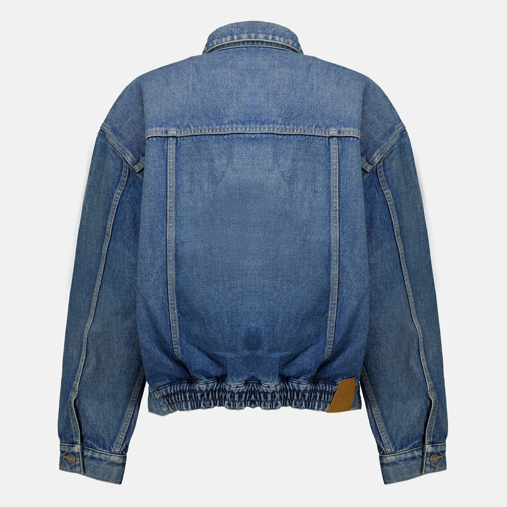 Pull noir en laine à demi-zip