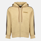Bild eines braunen Kapuzensweatshirts von Moncler für Männer - Saison Frühling-Sommer 2026 - Vorderansicht