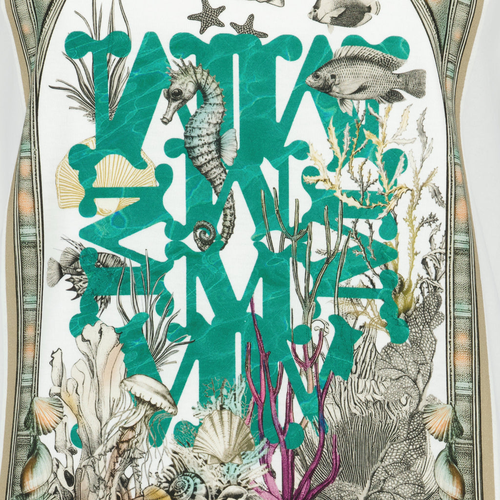 Camiseta Impressa de Algodão Branco