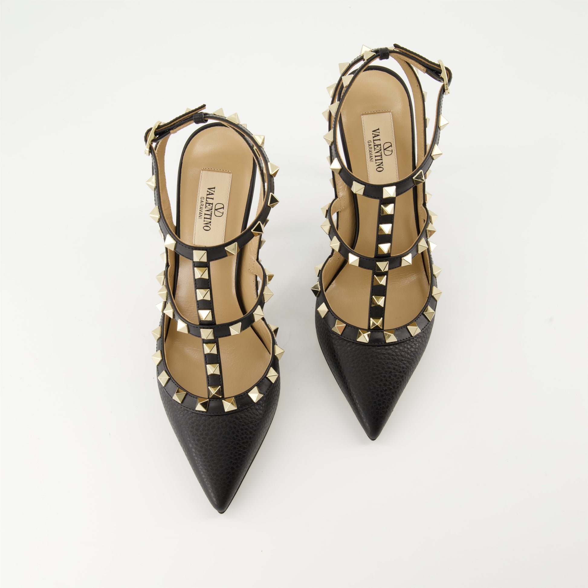 Valentino, Rockstud, Pumps, Grained Leather, Luxury Footwear