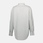 Imagen de la camisa a rayas Cassandre de Saint Laurent para mujeres - Temporada Primavera-Verano 2025 - Vista de detalle 2