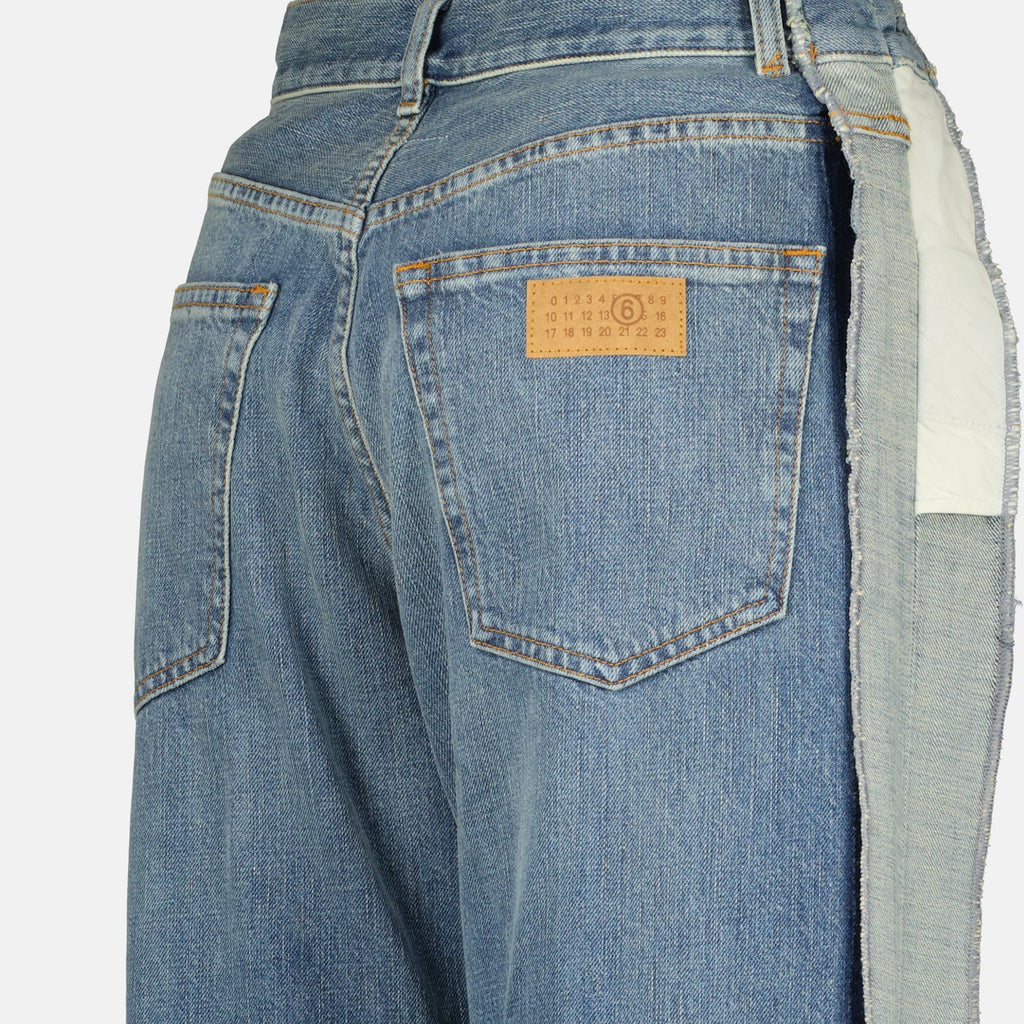 denim jeans, MM6 clothing, blue jeans, classic fit, women's fashion