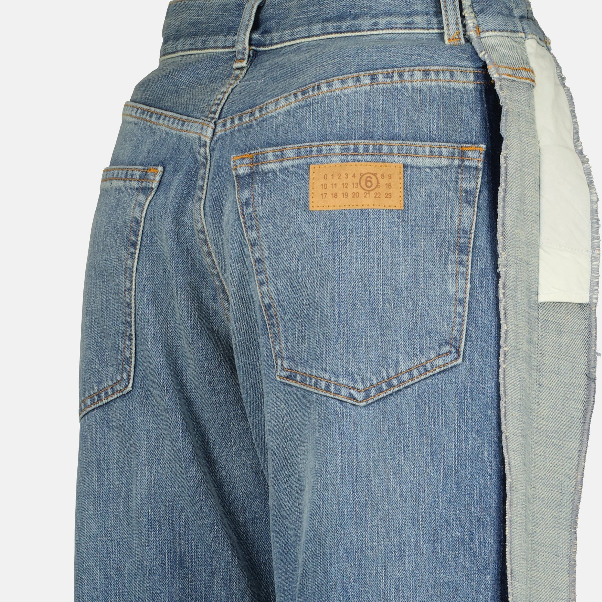 denim jeans, MM6 clothing, blue jeans, classic fit, women's fashion