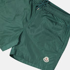 swim shorts, Moncler, green swimwear, summer fashion, men's swimwear