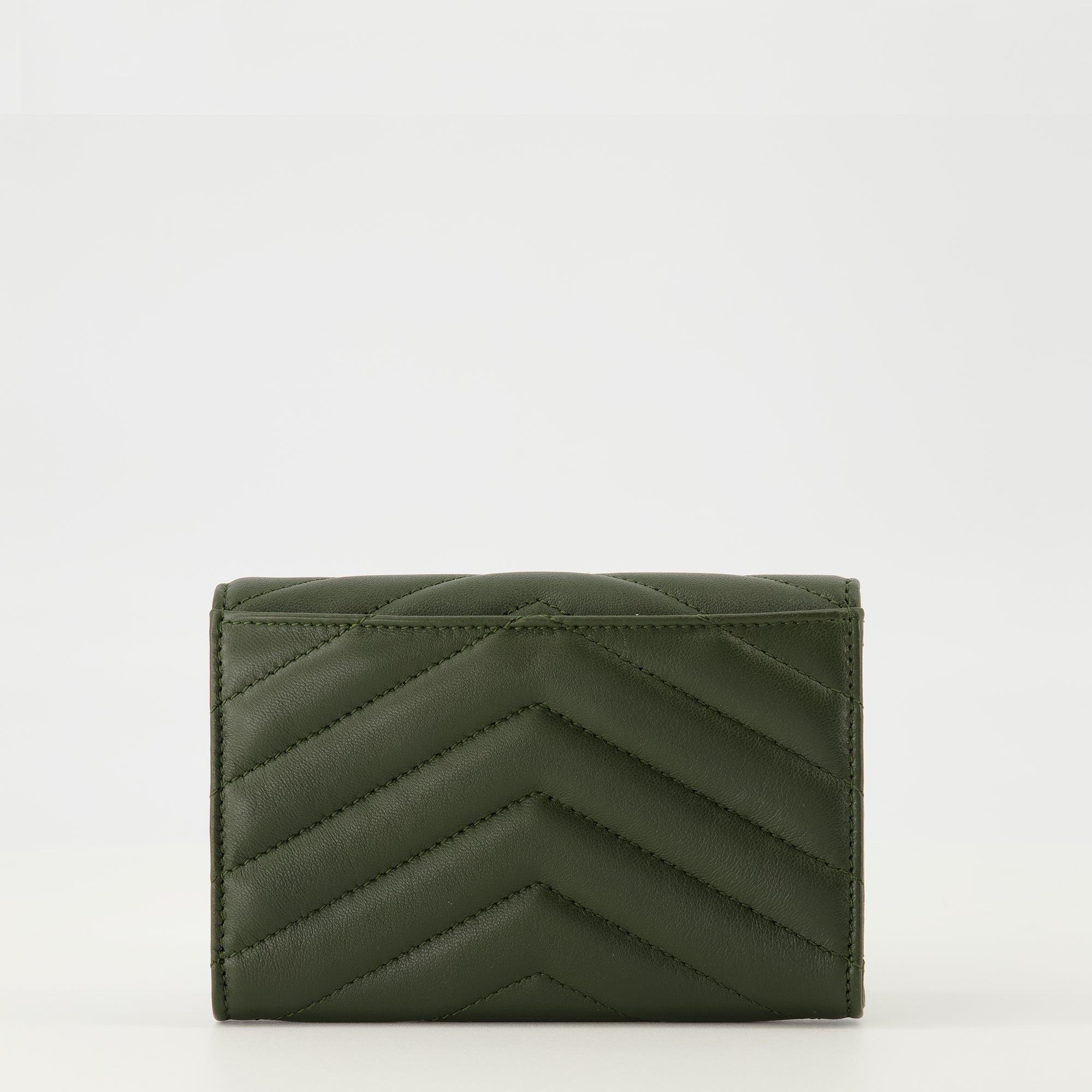 Saint Laurent wallet, Kaki wallet, leather wallet, luxurious accessories, high-end fashion