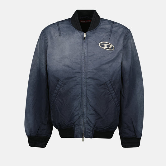 J-Kepes Bomber, Oversize Jacket, Diesel Jacket, Blue Grey Bomber, Nylon Bomber Jacket