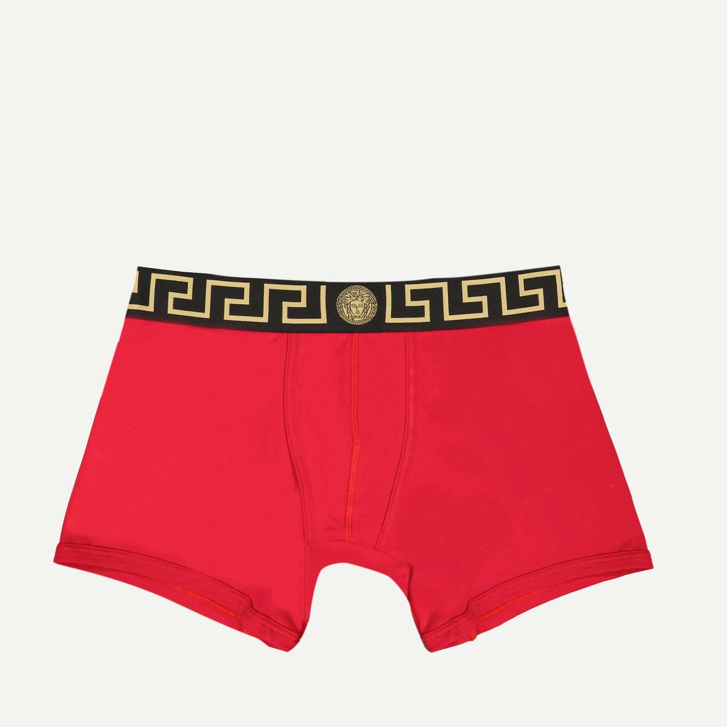 Versace Medusa Greca, long boxer shorts, red and black boxer, cotton elastane blend, Autumn-Winter 2024 collection