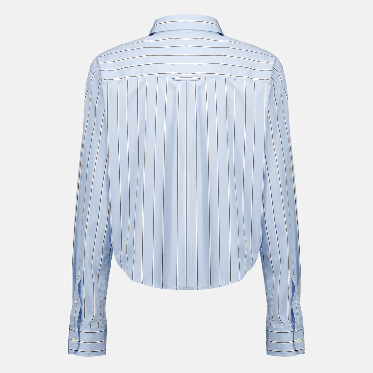 Camisa de algodón a rayas azules