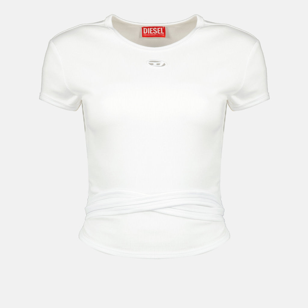 Top T-Bunny Tail White