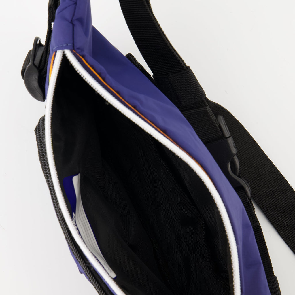 waist bag, K-Way, navy blue accessory, adjustable belt bag, unisex fashion