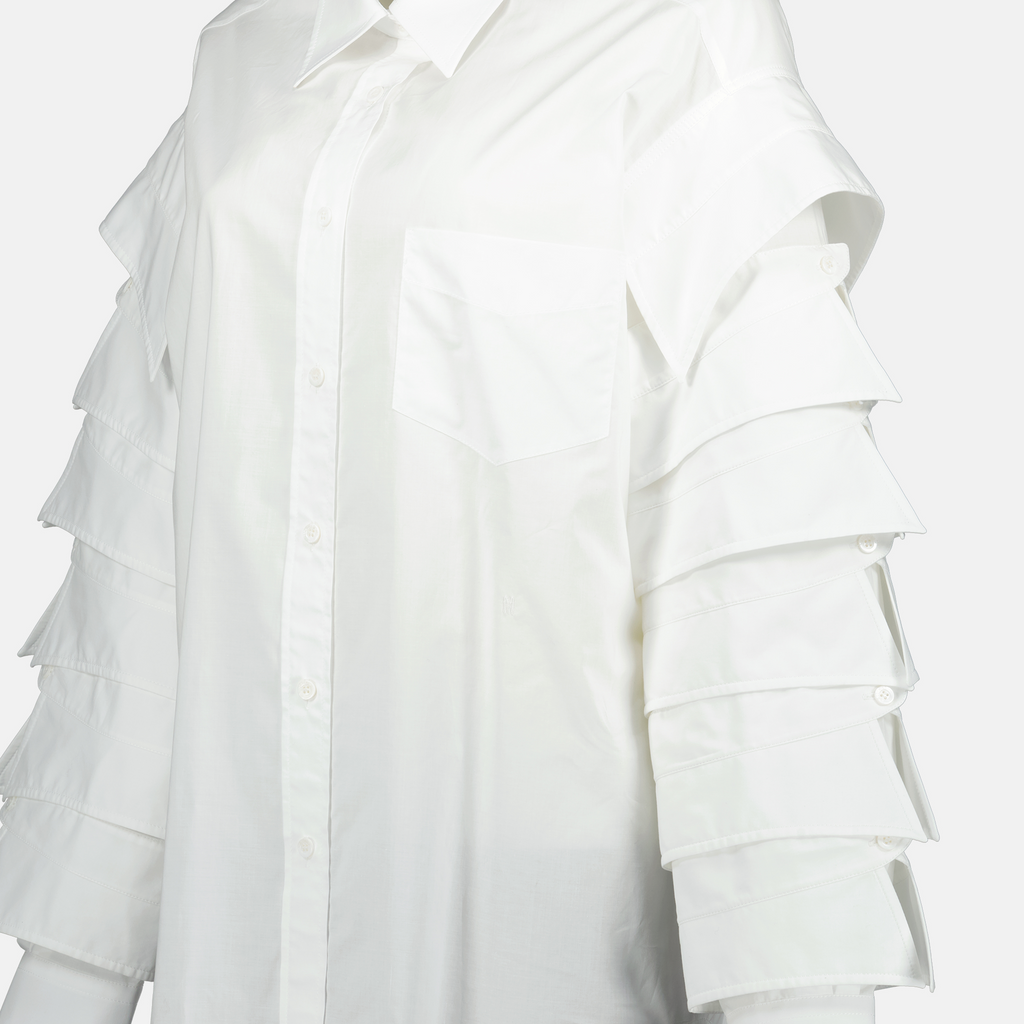 Classic white shirt, Moschino shirt, buttoned cuff shirt, cotton shirt, Spring-Summer collection